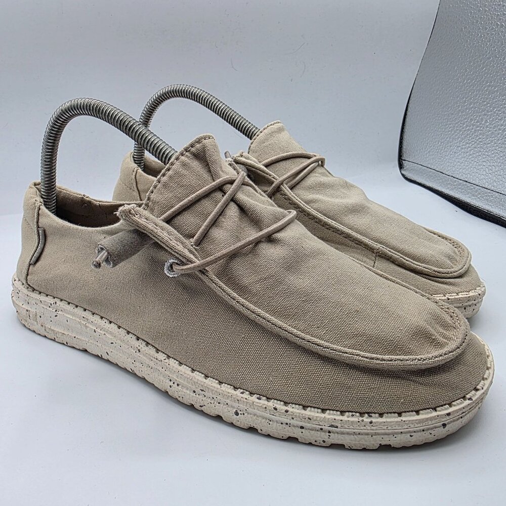 Hey Dude Wendy Grey Womens Size 8 Beige Shoes Casual Walking Comfort Lightweight